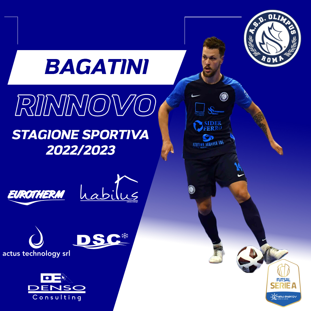 Antonio Bagatini e' Blues anche nella nuova stagione: “Felice di aver rinnovato, l’Olimpus e' ambiziosa di vincere e siamo pronti a raggiungere i nostri obiettivi”