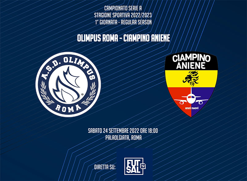 La cartella stampa della 1° giornata di campionato: Olimpus Roma - Ciampino Aniene
