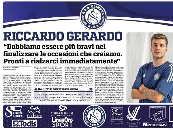 L'intervista a Riccardo Gerardo su Gazzetta Regionale