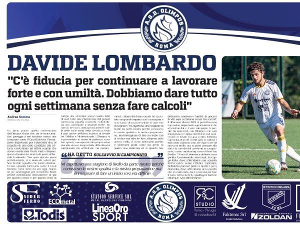 L'intervista a Davide Lombardo su Gazzetta Regionale