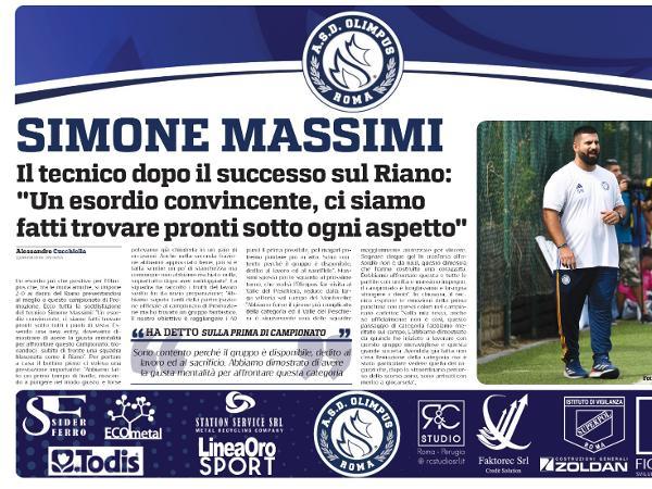 L'intervista a Simone Massimi su Gazzetta Regionale