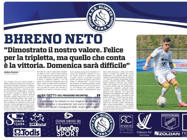 L'intervista a Bhreno Neto su Gazzetta Regionale